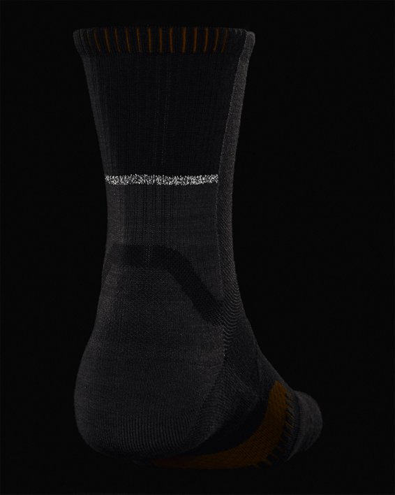 Unisex UA ArmourDry™ Run Wool Socks, Gray, pdpMainDesktop image number 1